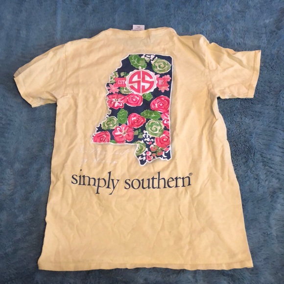 T-shirt Simply Southern Femme - Taille M - Rose - Coton - Occasion Très Bon état (léger Bouloches)
